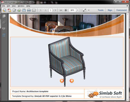 SimLab 3D PDF Exporter for Rhino x64 screenshot