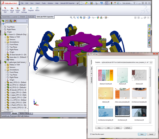 SimLab PDF Exporter for SolidWorks x64 screenshot SimLab PDF Exporter for SolidWorks x64 screenshot