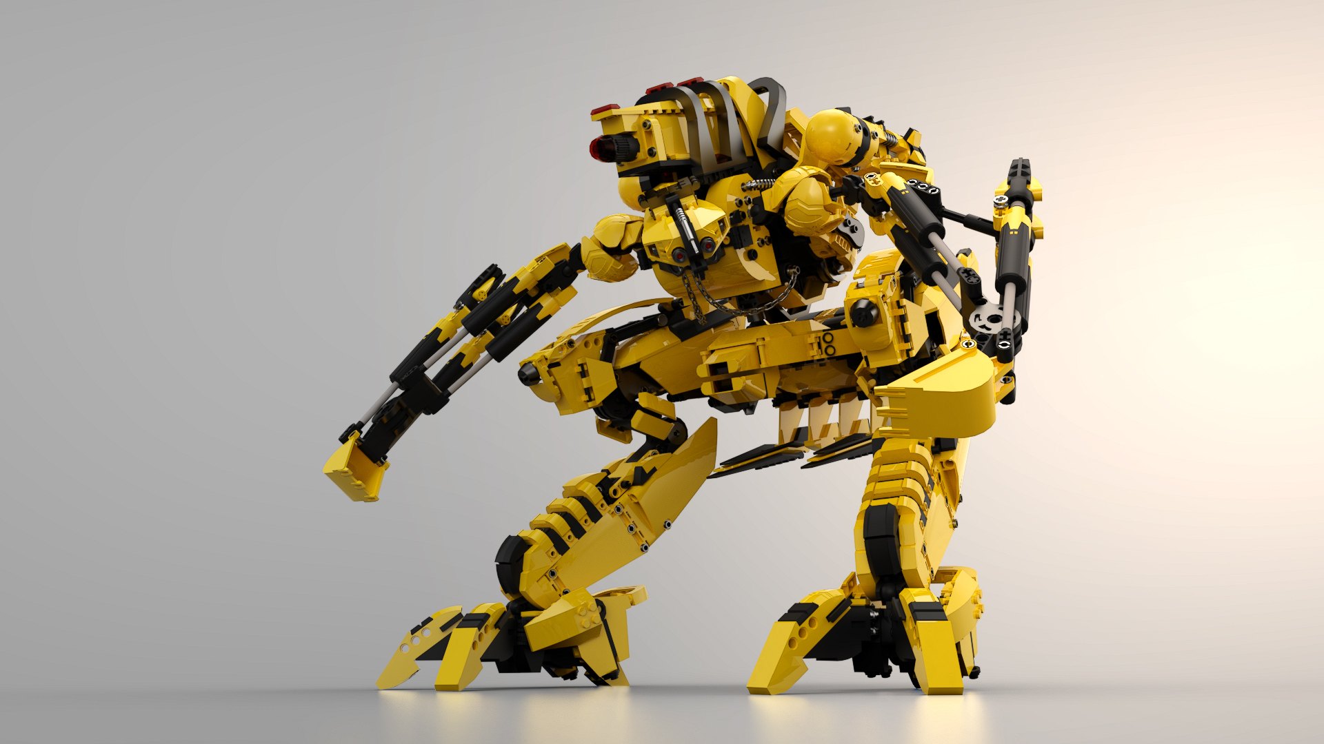 Rendered Yellow Robot