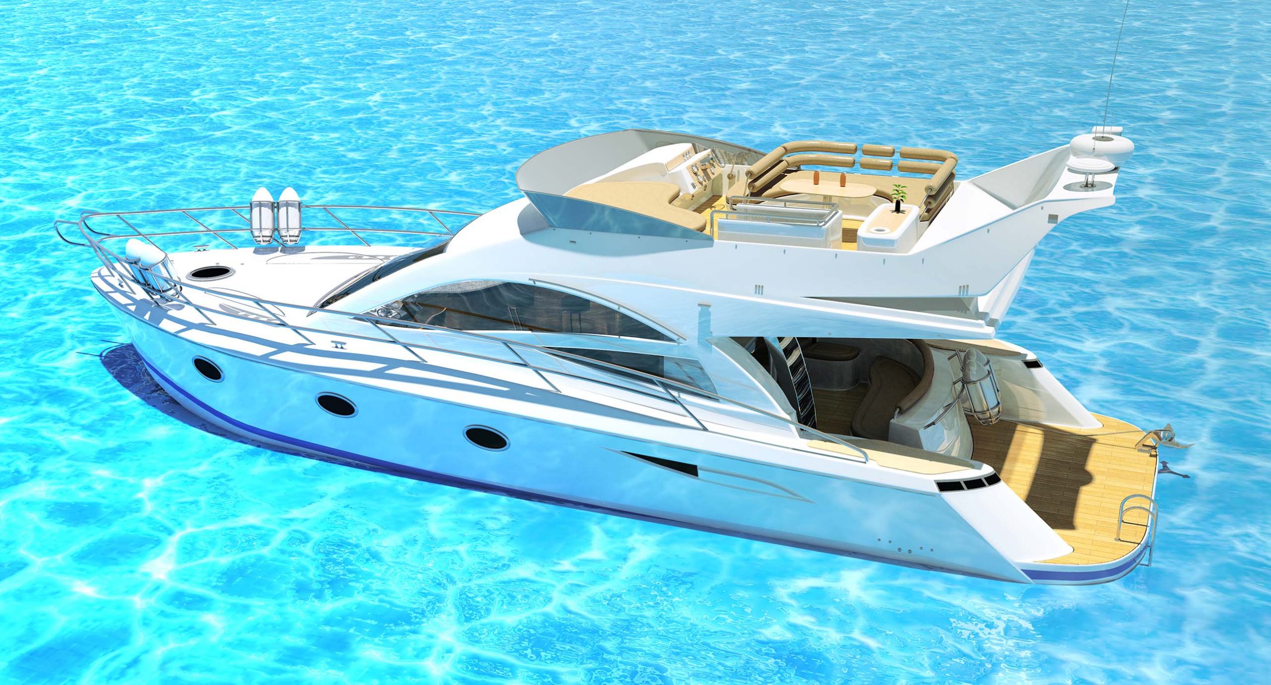 Boat and sea Rendering