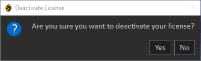 Click Yes, now the user can successfully move his license to another machine or deactivate it.