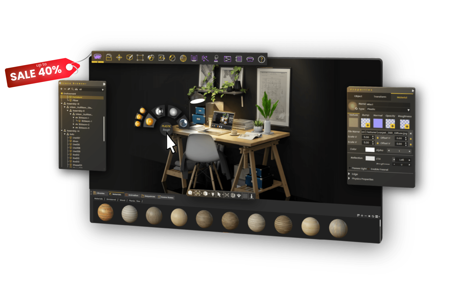 SimLab Composer Complete, easy, affordable and feature-rich 3D software enabling you to have all types of interactive 3D outputs with ease. VR - 3D PDF - Rendering - Automation