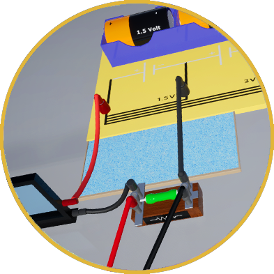 Experiment with virtual circuits to see how voltage, current, and resistance are interrelated.