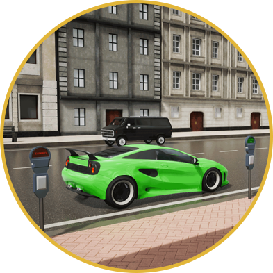Study and practice the different types of parking violations in his VR experiecne.