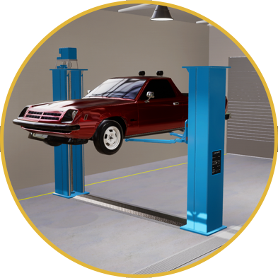 learn how to operate a car lift in a safe simulated environment