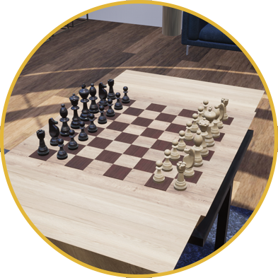 Improve your chess playing skills through playing online with friends and colleagues in an interactive 3D environment.