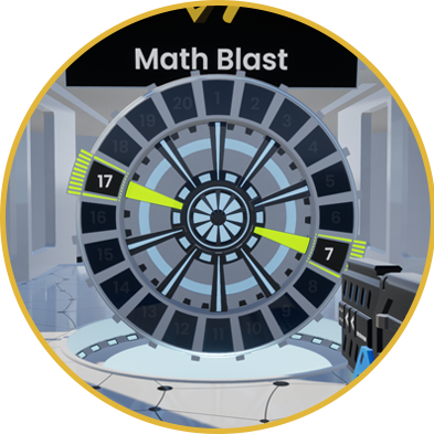 In Math Blast, solve random multiplication problems within 3 minutes by calculating the missing number and shooting the correct answer on a spinning wheel. This game sharpens your math skills, boosts mental agility, and improves focus and reaction time, all while having fun