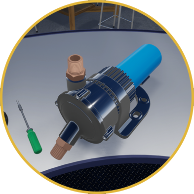 Provide vocational trainees and students with hands-on experience in replacing a broken fan on a water pump using step-by-step VR instructions, enhancing their proficiency and confidence in fundamental repair tasks