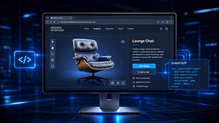 Embedding interactive glTF 3D content in web pages with SimLab Composer 16
