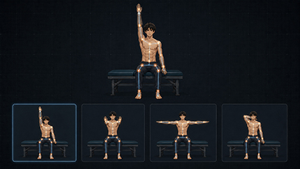 Flexible object scene states capturing rigged poses in SimLab Composer 16